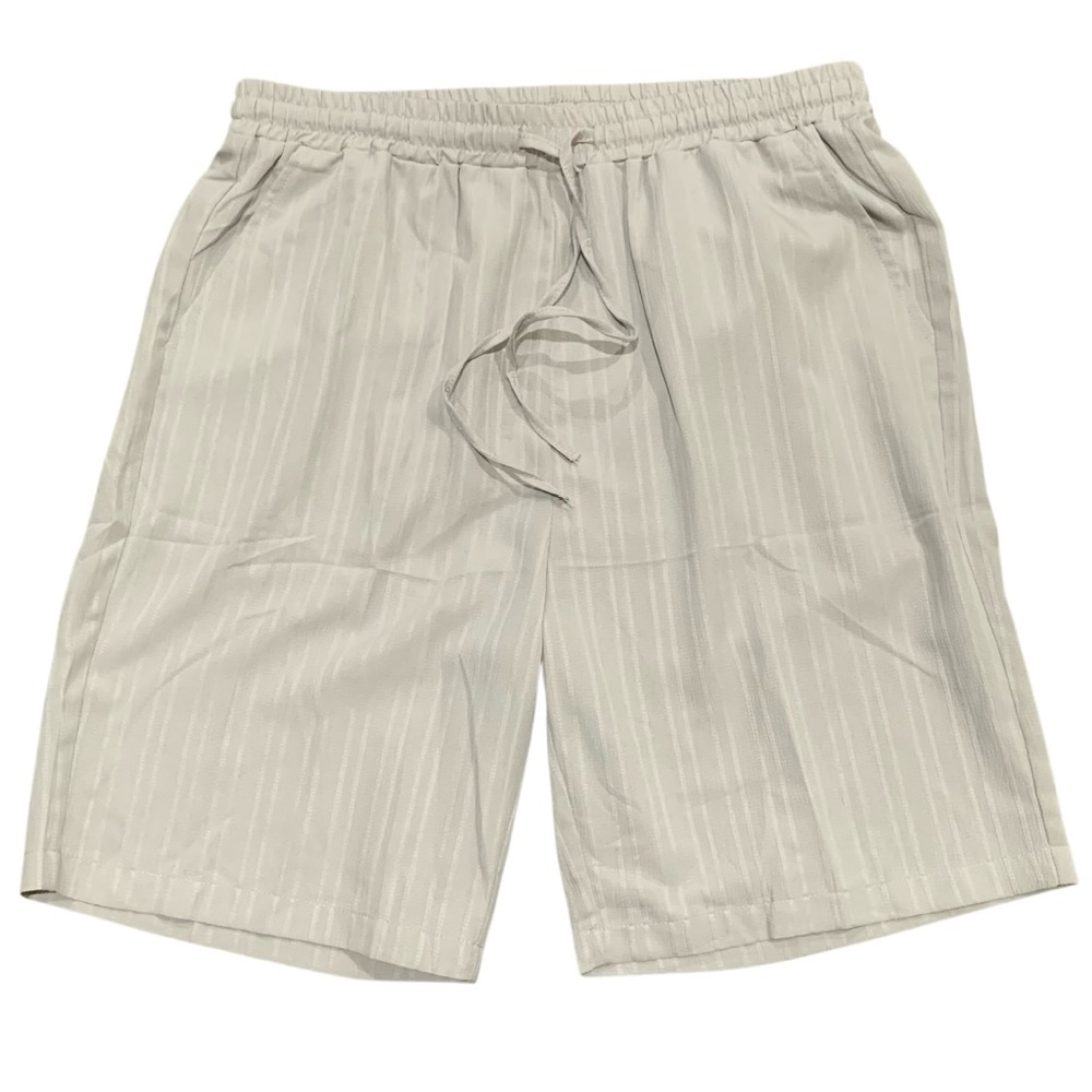 Coofandy Men's Gray Striped Shorts Size Medium NWT Lightweight Comfort